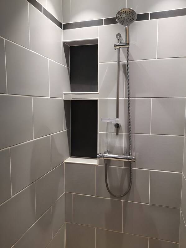 Shower, hair dryer