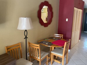 Dining - Ocean front studio F7 at Sand Dollar Resort in Hato, Bonaire N. A. (Kralendijk)