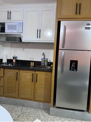 Private kitchen - Wonderful 2-bedroom apartment with AC in Puerto Plata (Puerto Plata)