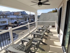 Terrace/patio - Luxury North End Beach Block Home | Elevator | 5BR Retreat | Steps to Beach & Boardwalk (Ocean City)