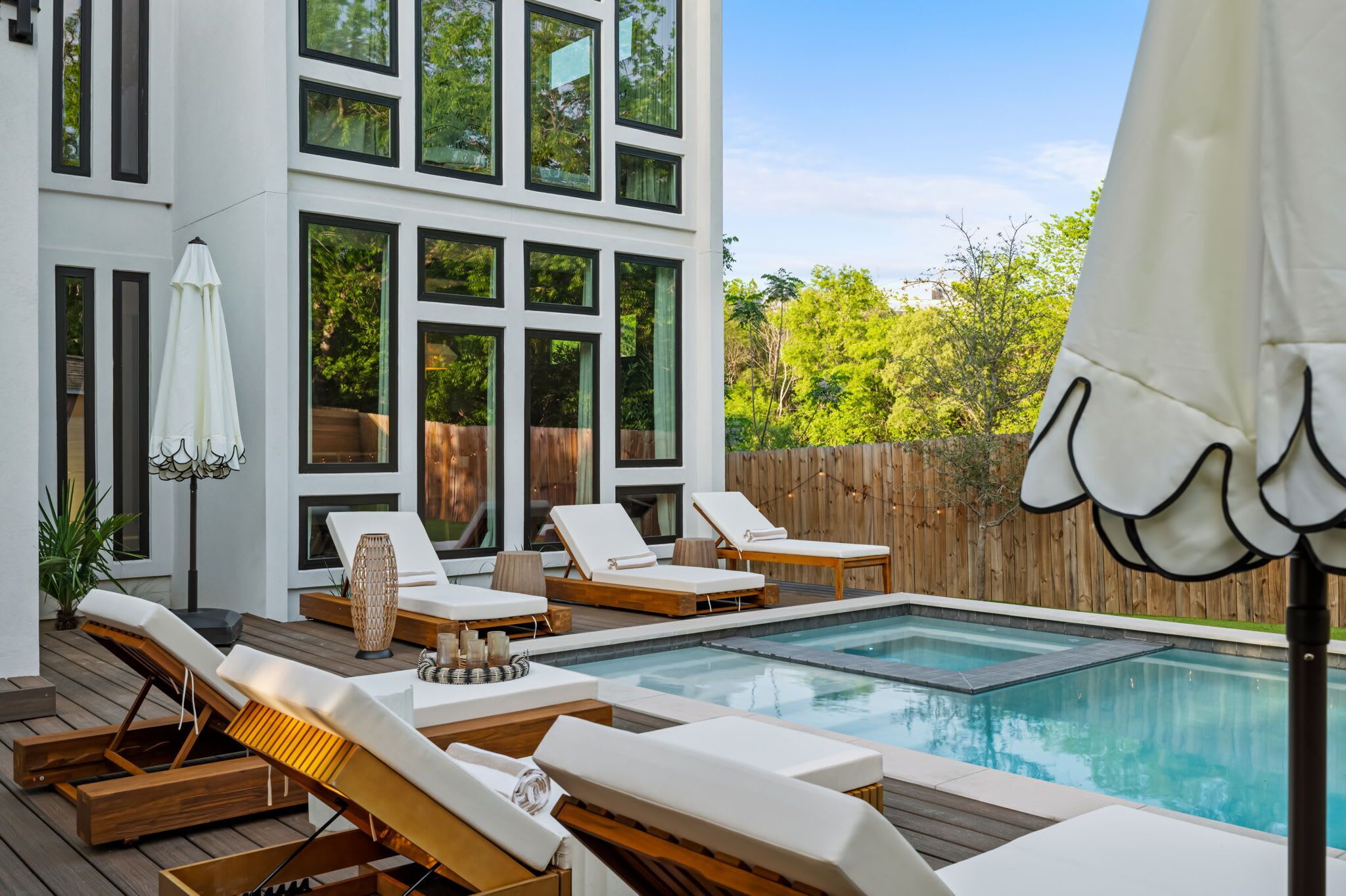 Outdoor pool, a heated pool