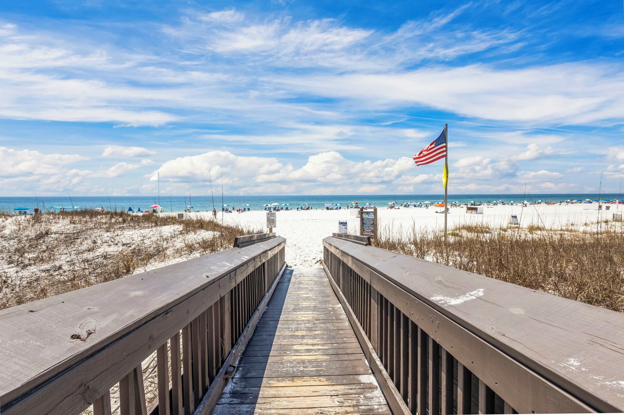On the beach, sun-loungers, beach towels