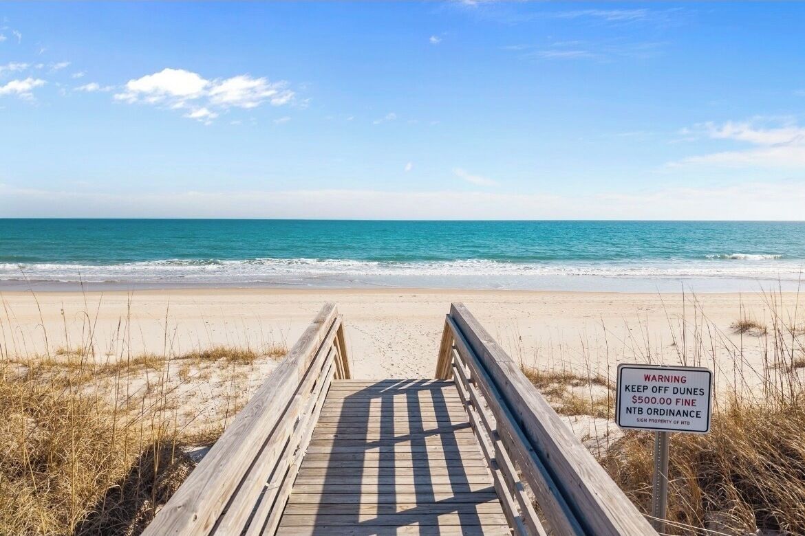 Beach nearby, sun-loungers