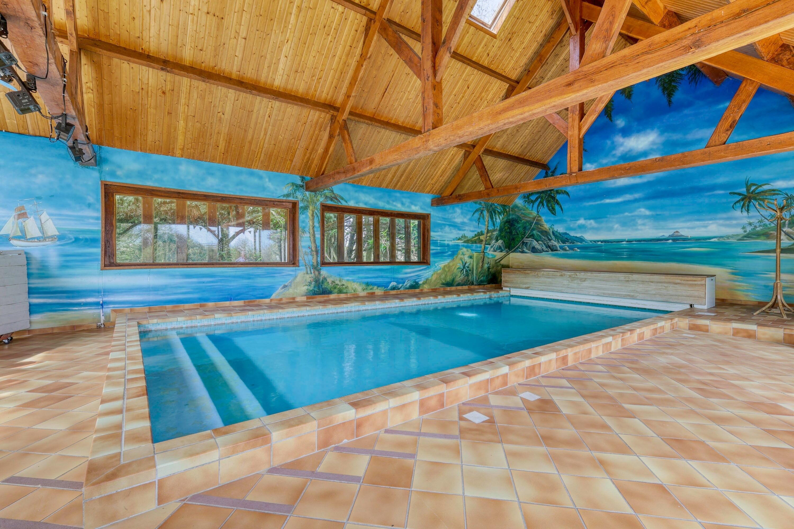 A heated pool