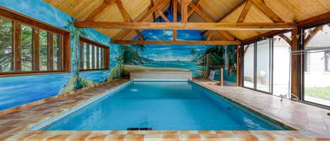 A heated pool