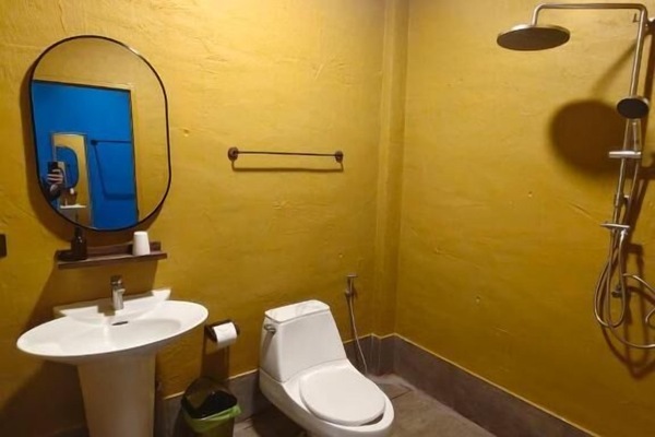 Double Room | Bathroom | Shower, soap, shampoo, toilet paper