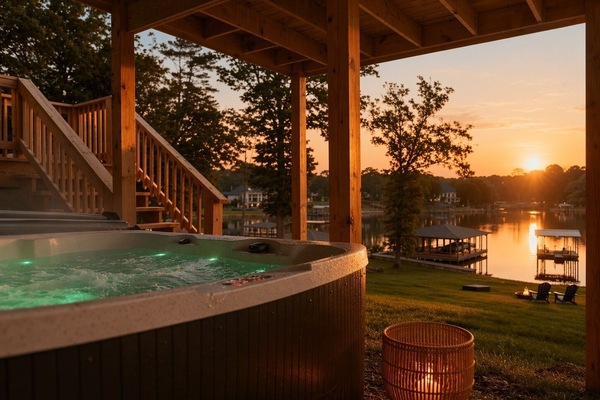 Outdoor spa tub