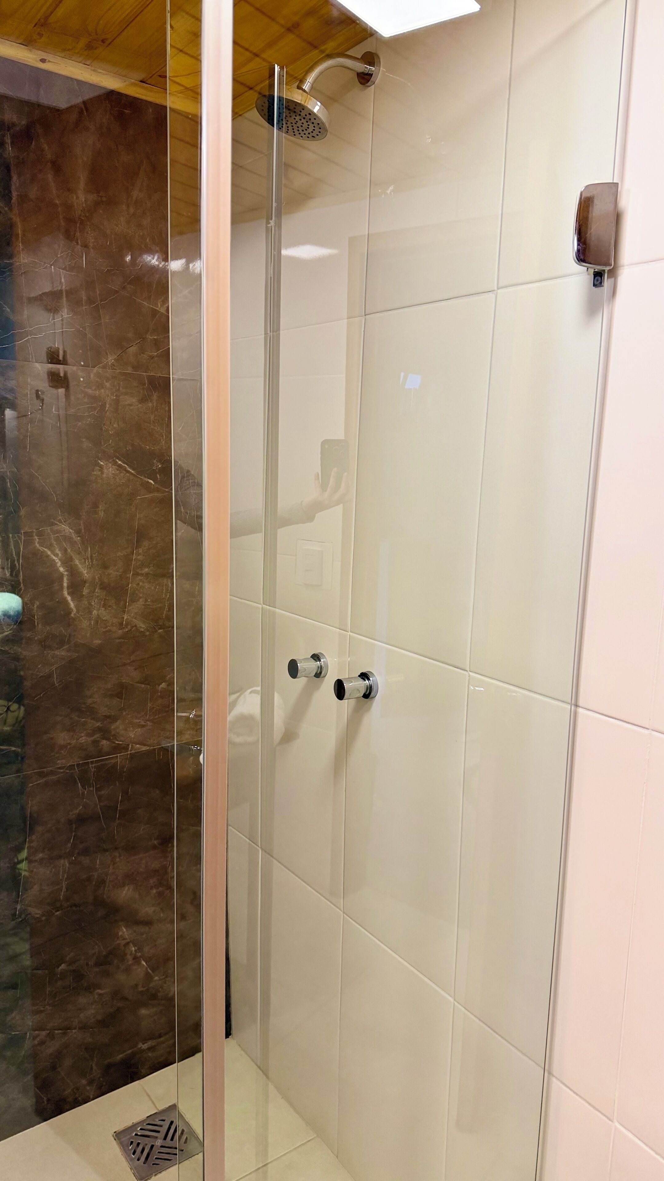 Secador de cabelo, toalhas de banho, sabonete, shampoo