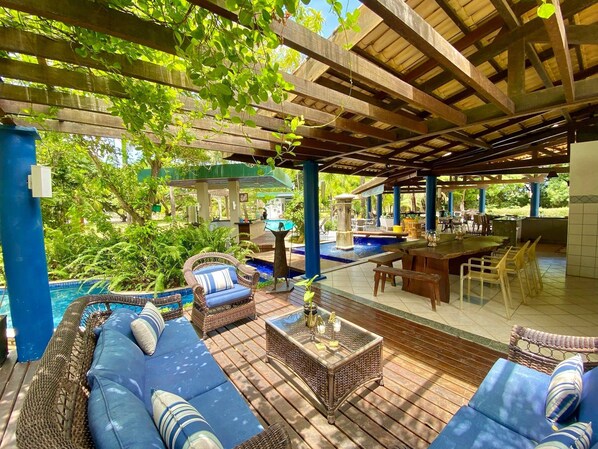 Basic Villa | Outdoor dining - Villa Equestre: Complete Vacation Home in Aquiraz Be My Guest (Aquiraz)