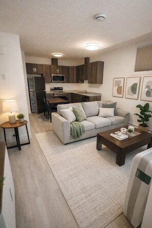 Living area - Stylish Basement Suite I Private Entry . Free Parking (Saskatoon)