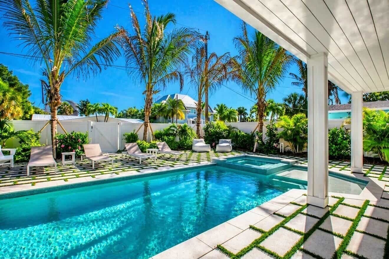 A heated pool