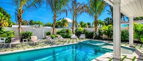 A heated pool