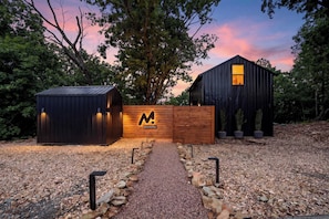 Exterior - M at tenkiller - Modern Cabin at Lake Tenkiller with Fire Pits, Hot Tub, Large Private Patio, Boat Parking (Vian)
