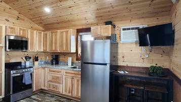 Microwave, stovetop, coffee/tea maker, toaster