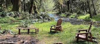 Riverfront Retreat on 5 wooded acres 20 minutes from Cannon Beach and Seaside
