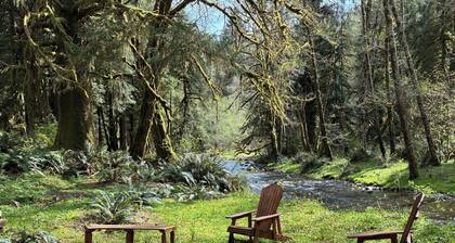 Riverfront Retreat on 5 wooded acres 20 minutes from Cannon Beach and Seaside