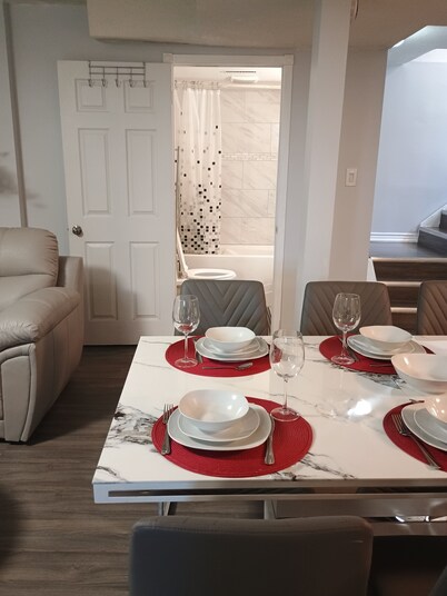 Ajax Newly Furnished Spacious & Bright 2 beds. basement apart. w/t own laundry