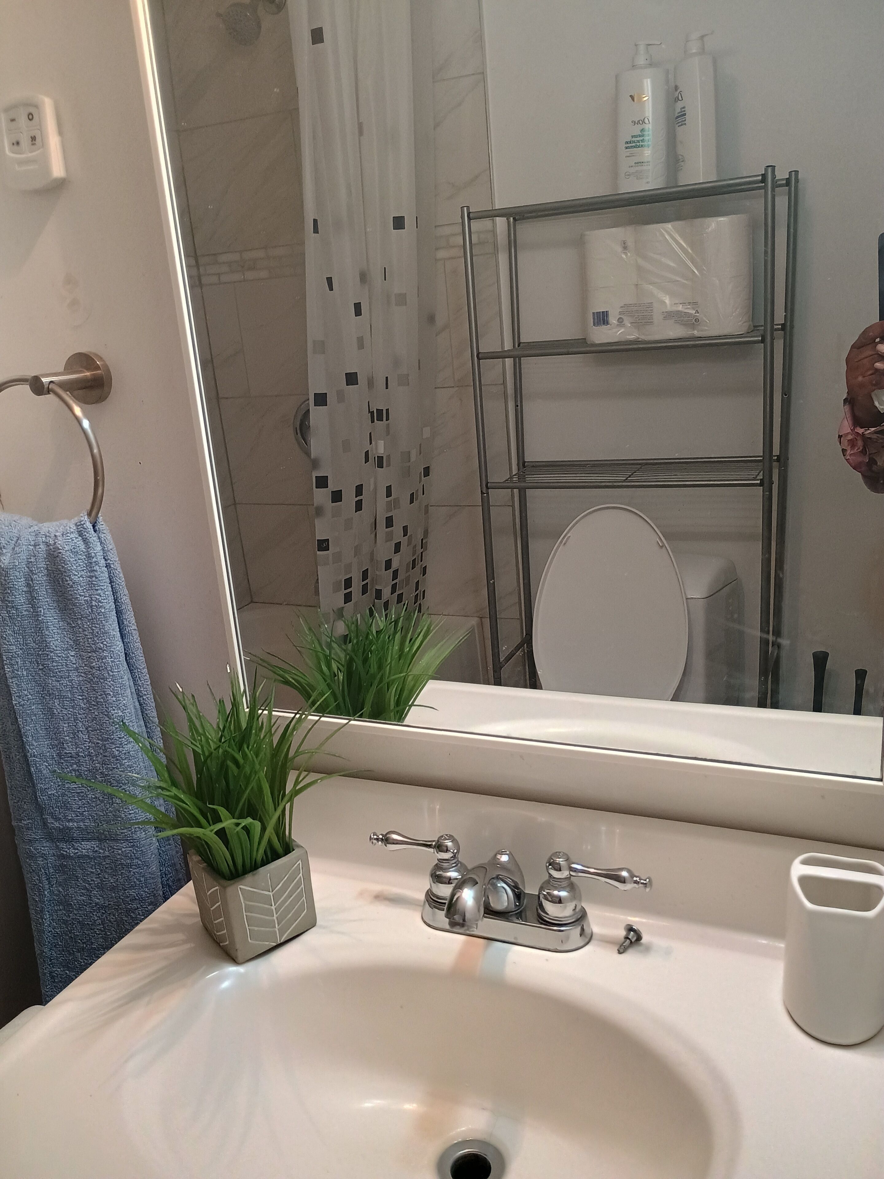 Towels, soap, toilet paper