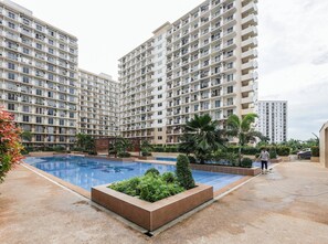 Condo, 1 Bedroom, Accessible, Balcony | Pool - Cozy Wood-cabin Studio With Balcony & Warm Lighting (Lapu-Lapu)