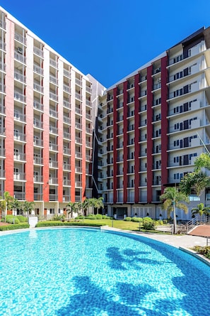 Apartment, 1 Schlafzimmer, barrierefrei, Terrasse | Pool | Außenpool