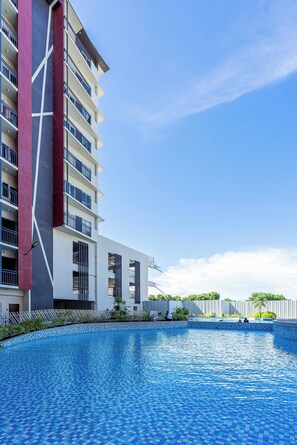 Condo, 1 Bedroom, Accessible, Patio | Pool - Nordic-inspired Rustic Minimalist Condo (Lapu-Lapu)