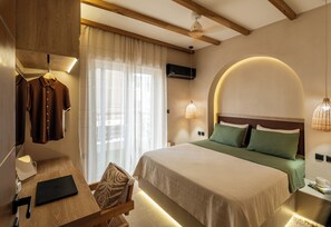 1 bedroom, iron/ironing board, WiFi, bed sheets - Rustic Boutique Retreat with Live Olive Tree, Parking and 1Gbps Fiber Internet (Peristeri)