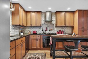 Fridge, microwave, oven, stovetop - 24th Street Bungalow (Boise)
