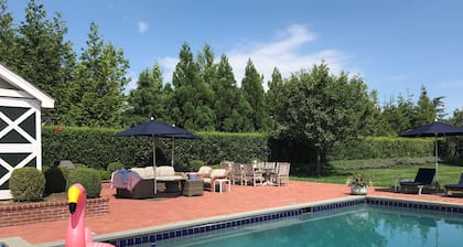 Classic Bridgehampton Farmhouse - Heated Pool - South of Highway - Walk to Town