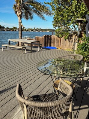 Outdoor dining - On the Water + Dock & Large Deck in Bel Marin Keys (Novato)