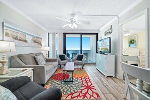 TV - Island Sunrise 667 | Beachfront | Pool | Low-Density | Heart of Gulf Shores | My Beach Getaways (Gulf Shores)