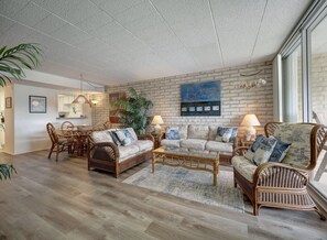 TV - Relax at Coral Cay #214, a spacious 2BR condo in Port Aransas, near the beach. (Port Aransas)