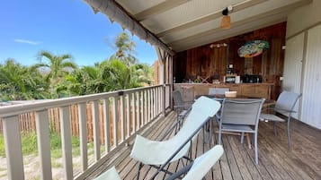 Classic Apartment, Sea View | Outdoor dining