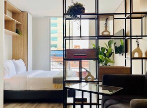 1 bedroom, iron/ironing board, Internet, bed sheets - Modern and cozy loft close to Parque de la 93 (Bogotá)