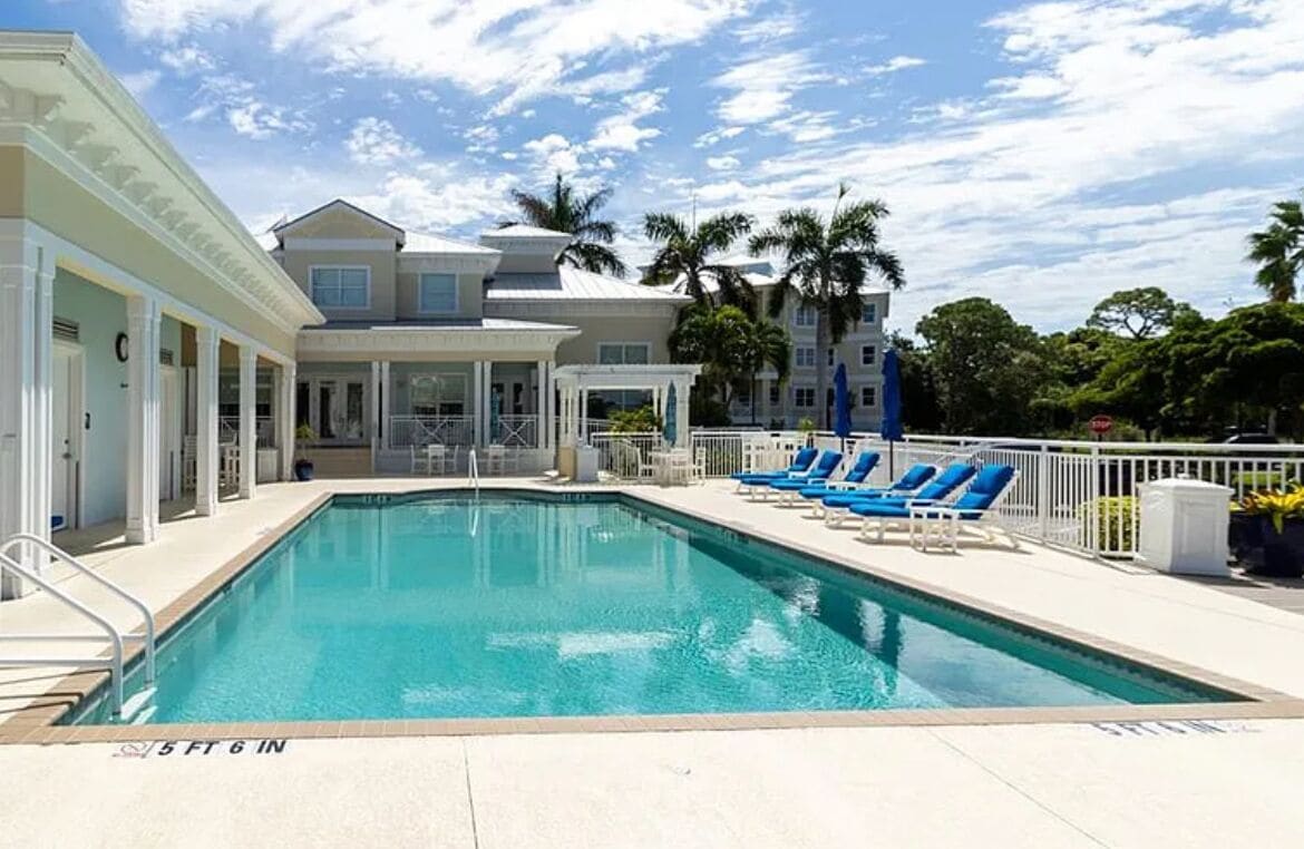 A heated pool