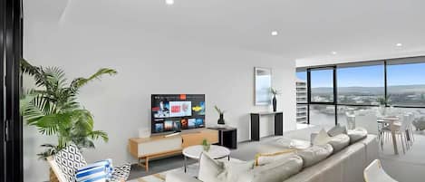 Apartment, 2 Schlafzimmer, Nichtraucher, Balkon | Wohnbereich