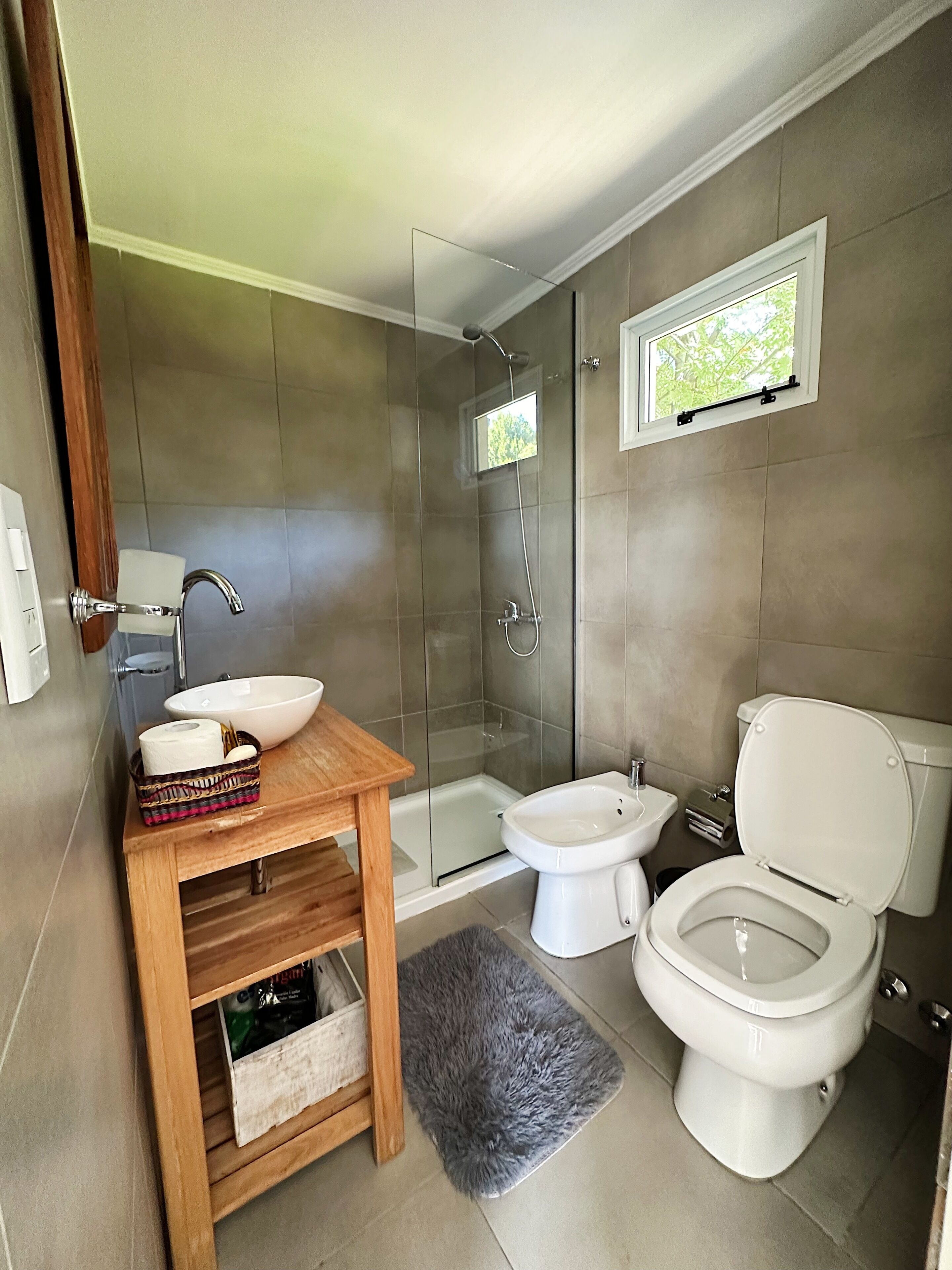 Dusche, Haartrockner, Bidet, Handtücher