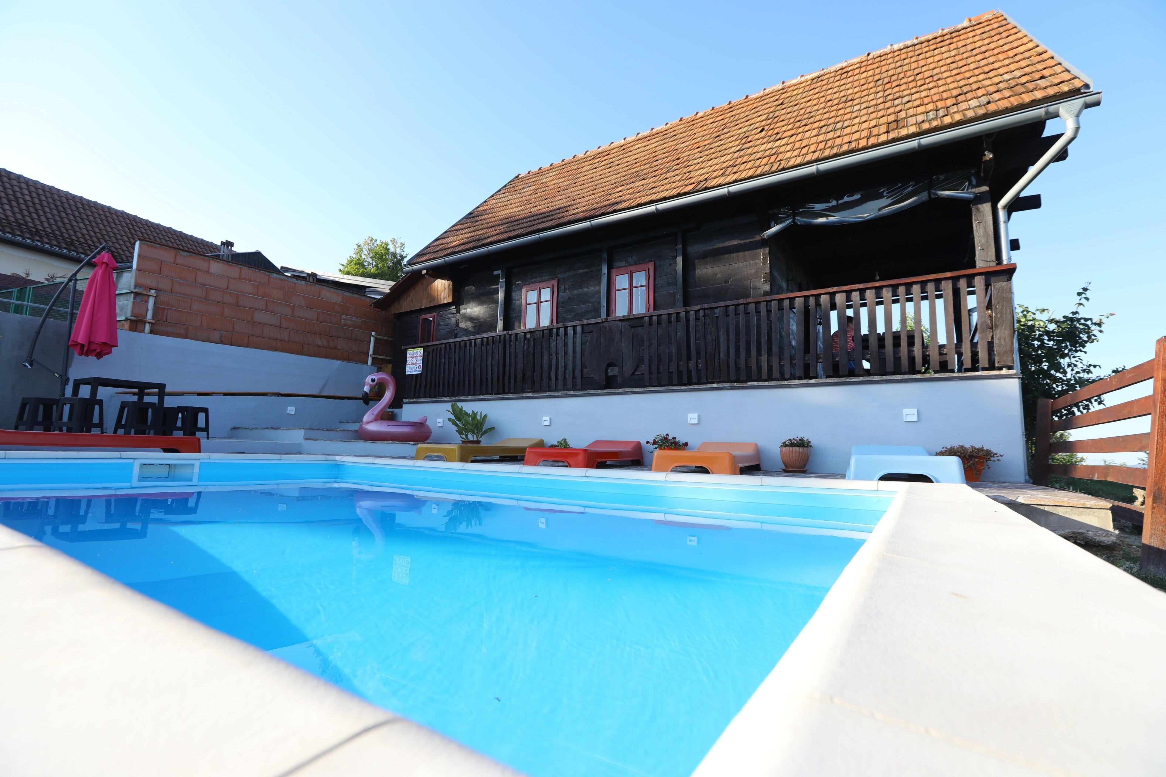 A heated pool