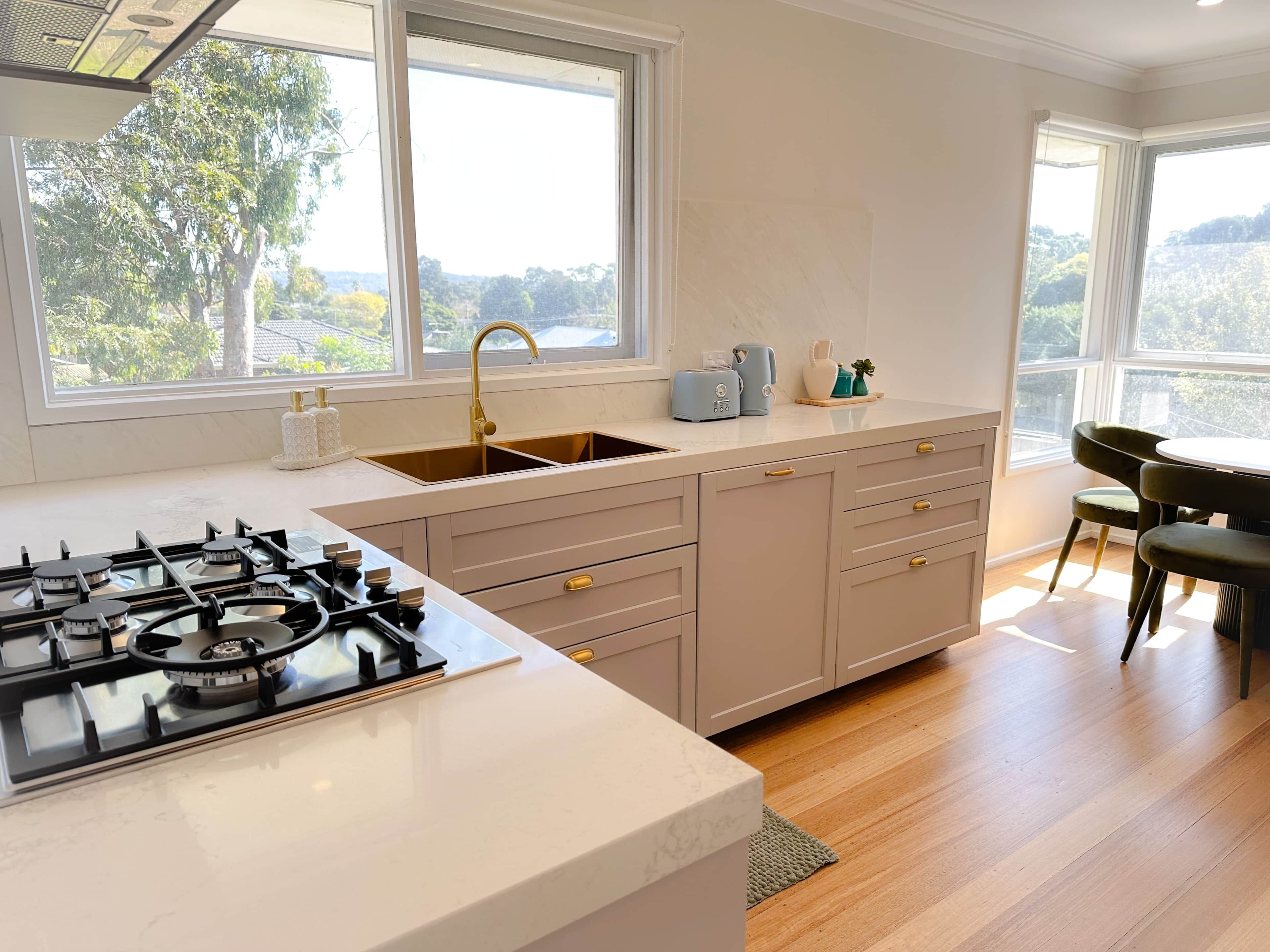 Fridge, oven, stovetop, dishwasher