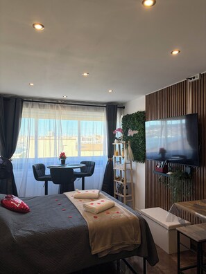 1 bedroom, iron/ironing board, Internet, bed sheets - L'élégance sea view private parking wifi (Agde)