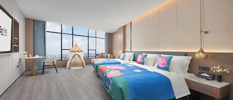 Chambre Triple Familiale, vue ville