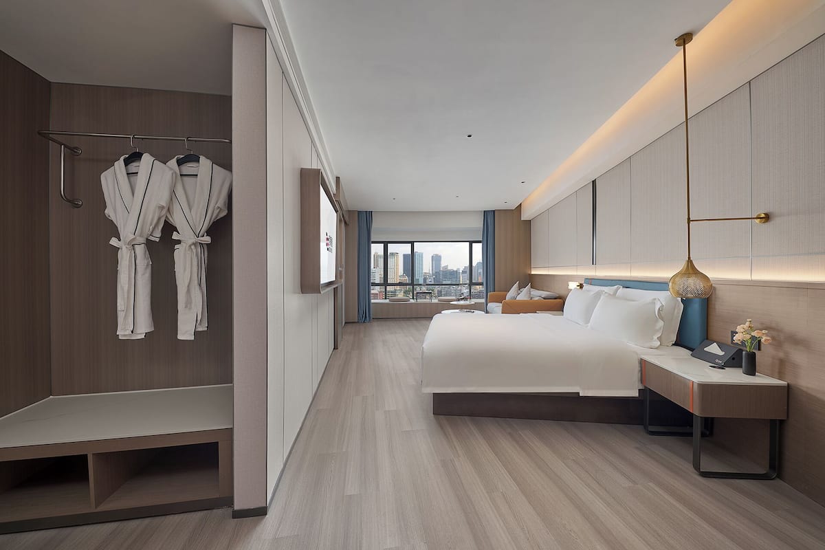 Suíte executiva, vista para a cidade