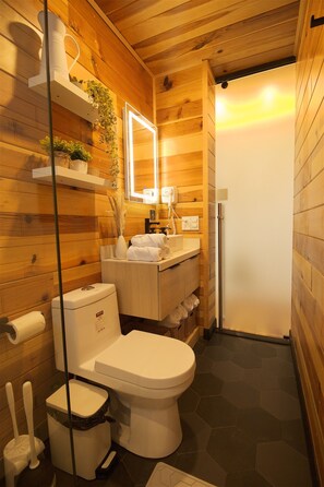Hair dryer, towels, soap, toilet paper - Cabin Box Huasca (HUASCA DE OCAMPO)