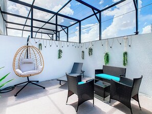 Terrace/patio - Romantic Oasis Disney Retreat - Resort Pool - Private Hot Tub - Vacation Home (Davenport)