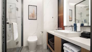 Basic Single Room, City View | Bathroom | Free toiletries, hair dryer, slippers, towels