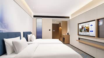 Chambre Supérieure avec lits jumeaux, vue ville | Literie de qualité supérieure, matelas mémoire de forme