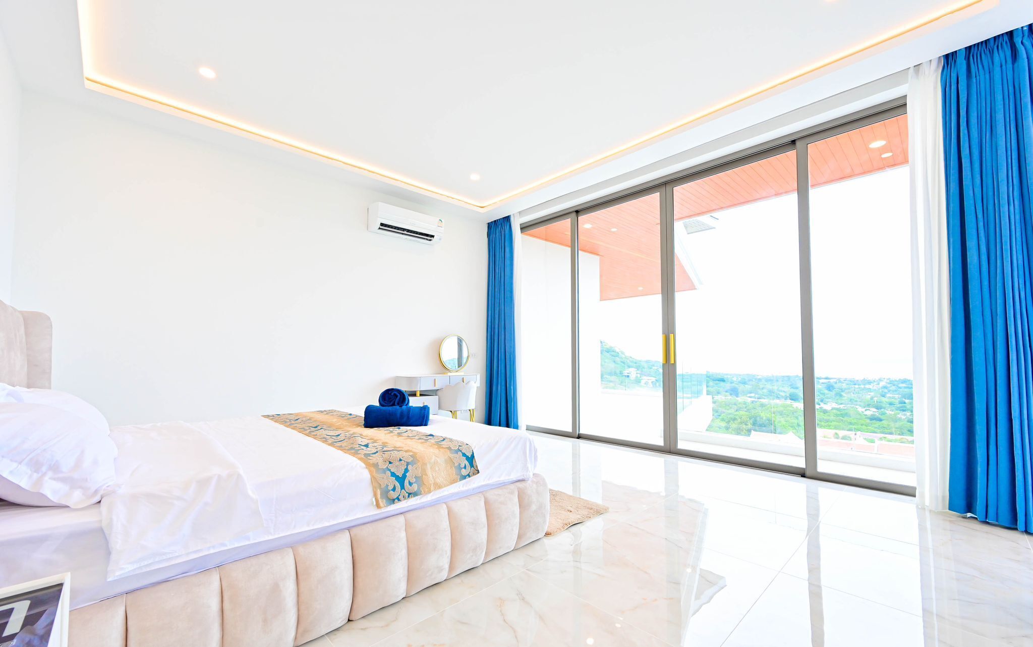 Villa Luxe, balcon, vue océan