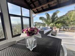 House, 2 Bedrooms, Patio | Property grounds - Samui Sabai House 3 With Terrace and sea View (Koh Samui)