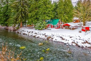 Exterior - Riverfront Cabin | Hot Tub | Dogs OK | Near Mt Rainier (Greenwater)