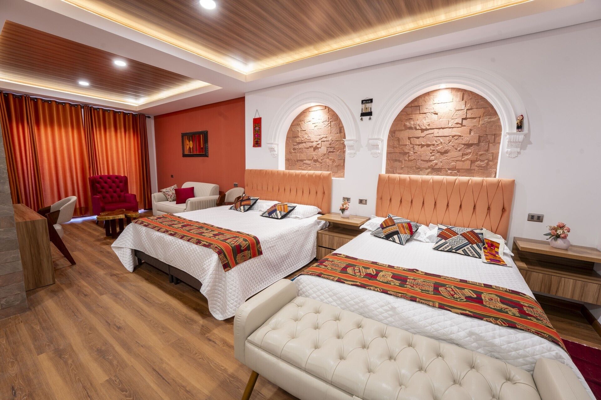 Suíte superior, várias camas