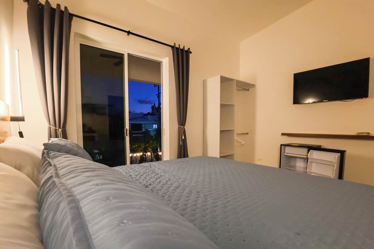 Lägenhet - 1 kingsize-säng - kök - utsikt mot trädgården